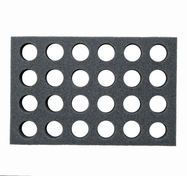 Schuimrubber inzetstuk 6 x 4 voor 48 luxe ballenkoker/ Koko-Bag