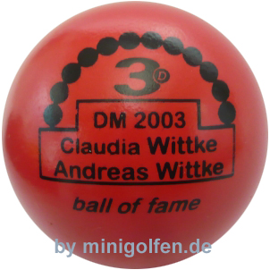 3D BoF DM 2003 Claudia Wittke/ Andreas Wittke