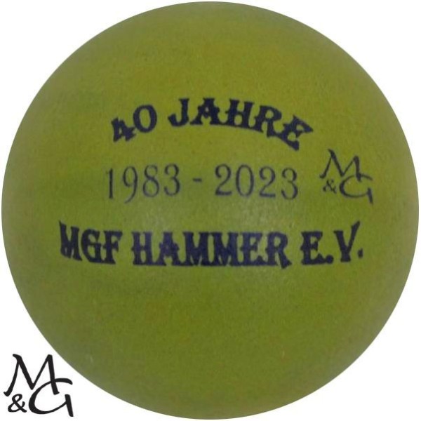M&G 40 Jahre MGF Hammer