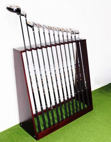 Display/ Regal/ Ständer für Golfschläger aus Massivholz